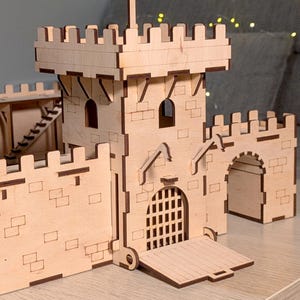 Main Gain of the Castle - Laser Cut File, Fortress tower Vector pattern