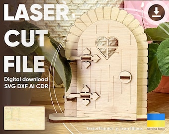 Elf door - Laser Cut File, Shelf Fairy door SVG Digital file