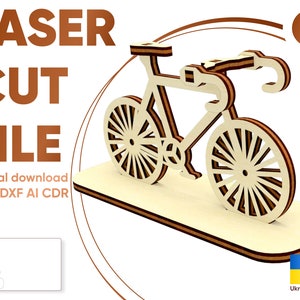 Fahrrad SVG Laserschnittdatei, Glowforge Fahrrad Muster, sofortiger Download