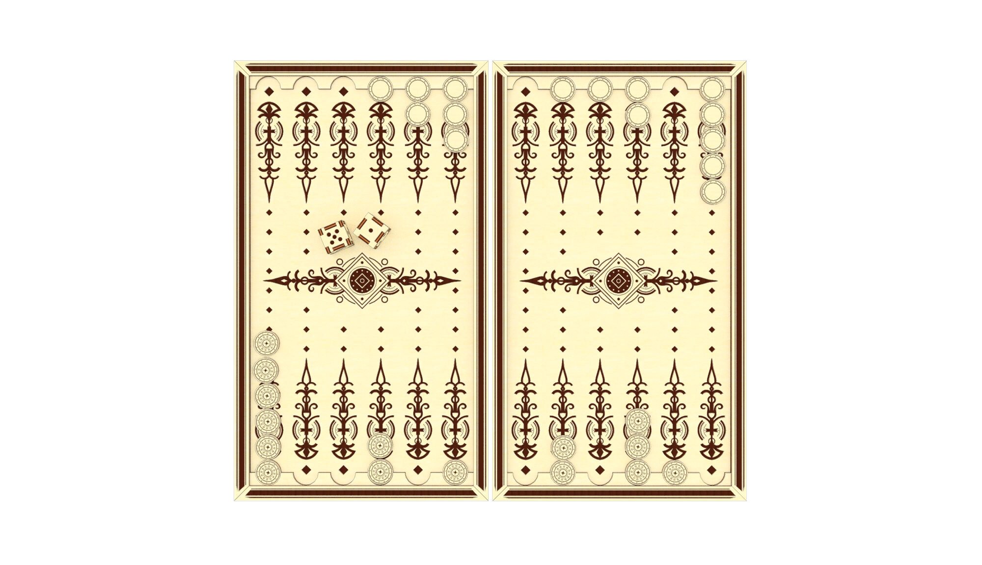 Backgammon Laser Cut Files, SVG Digital Plan for Cutting Machines ...