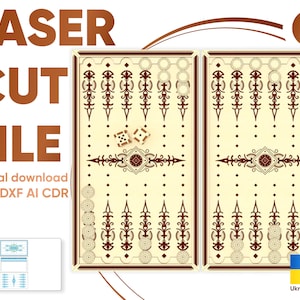 Backgammon Laser cut Files, SVG Digital plan for Cutting Machines