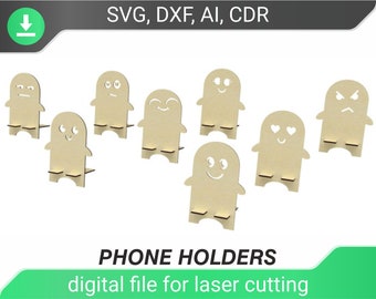 Laser Cut Phone Stand Template: CNC Vector Files (Digital Download)