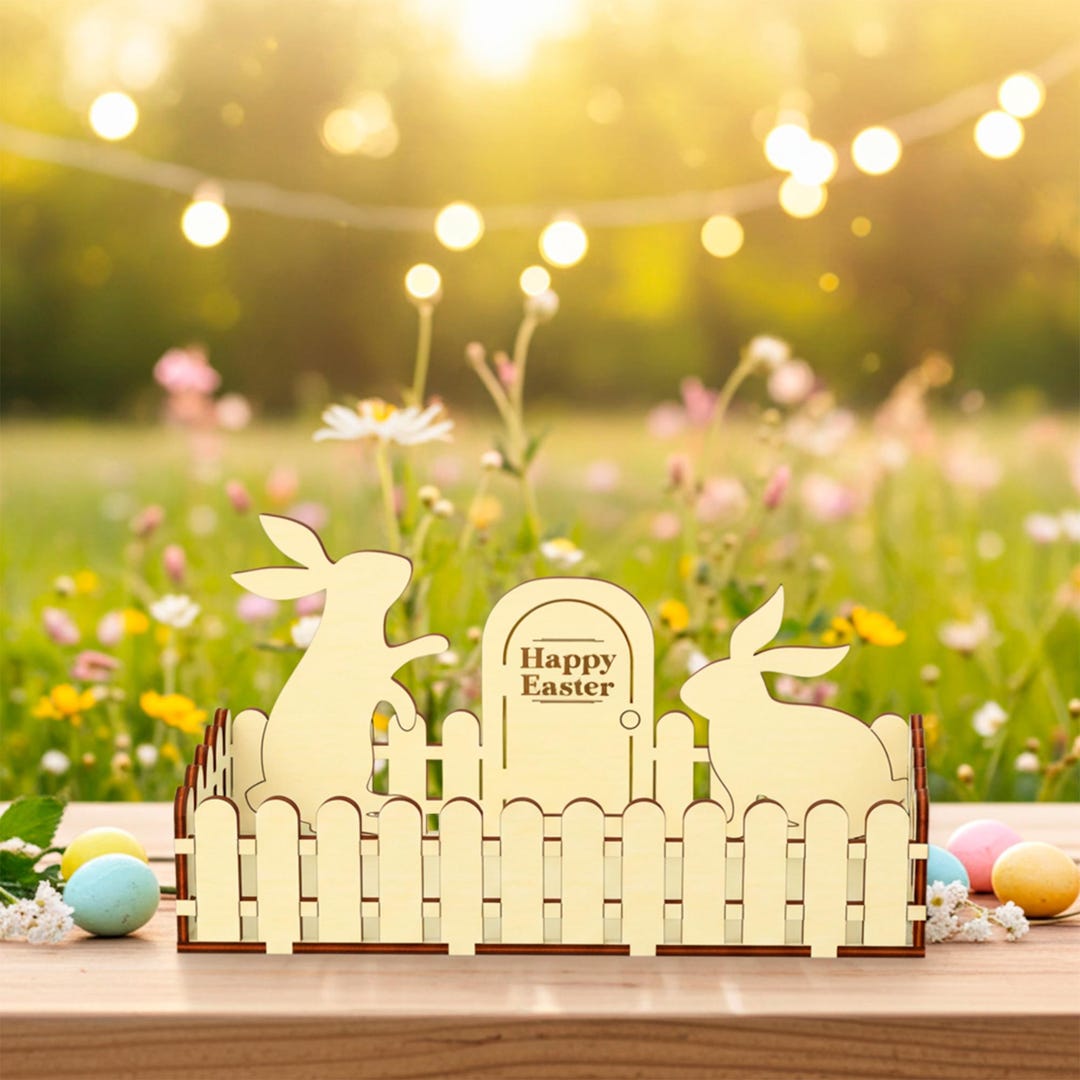 Easter Box With Bunnies - Laser Cut File, SVG Gift Storage and Egg ...