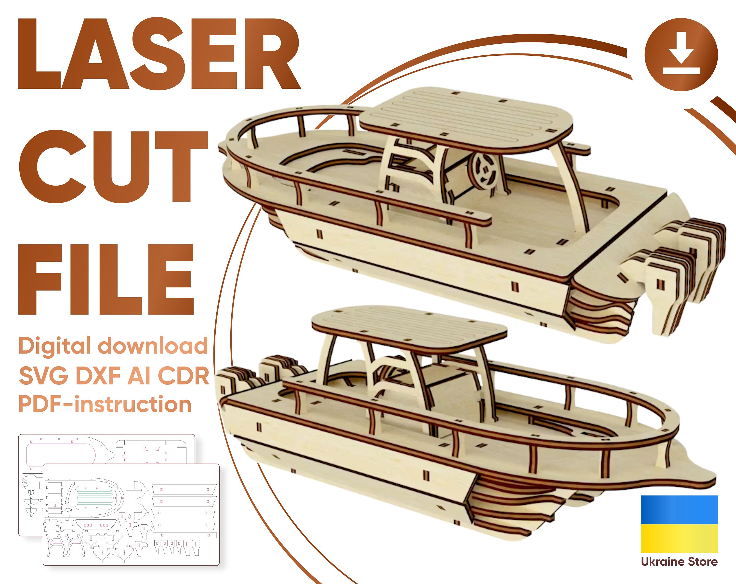 Wooden Boat Model Kits Zhejiang Fishing Trawler Model DIY Hand