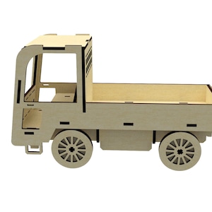 Airport Truck 3d Laser Cut Model, SVG vector file for Cutting Machines image 2
