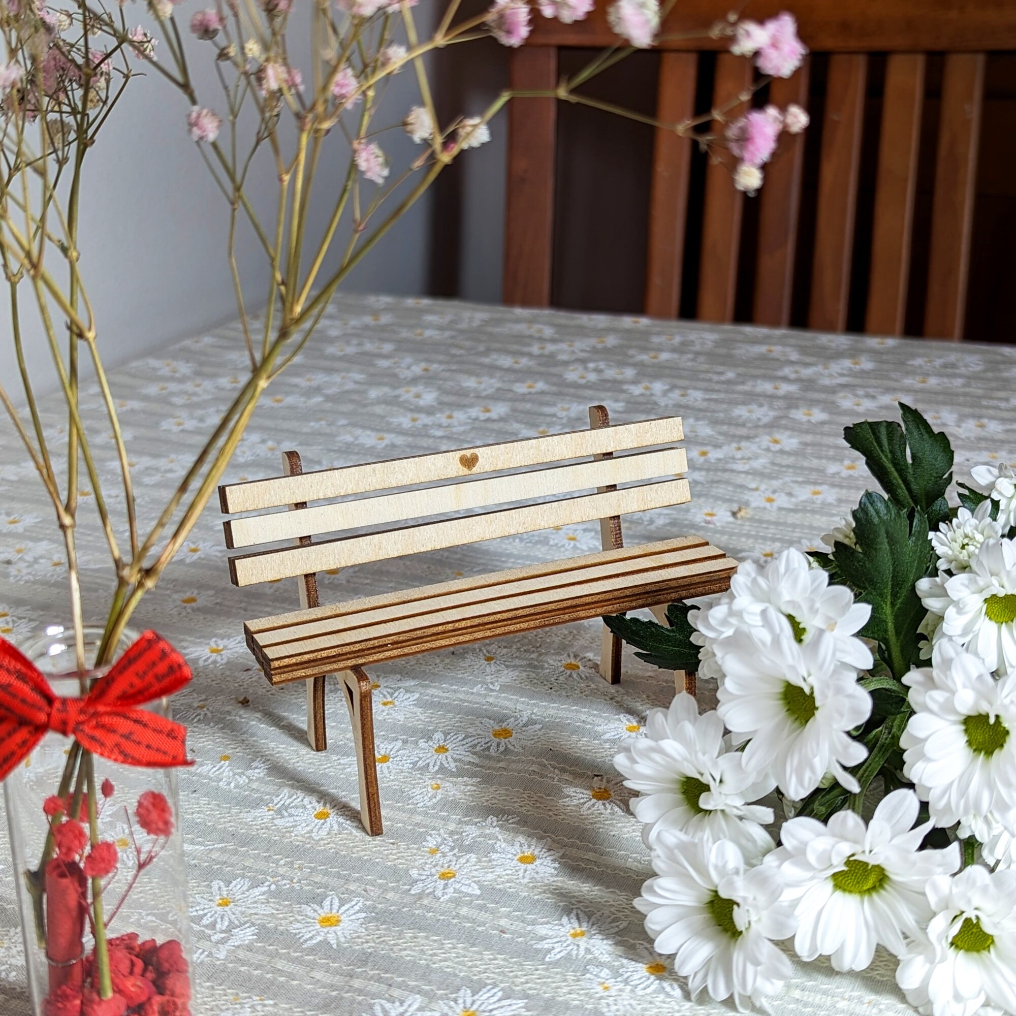Laser Cut Bench Files: Miniature Memry Bench Set of 5 SVG Plan (digital ...