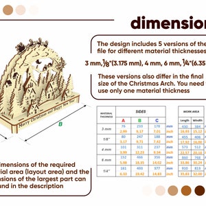 Christmas Arch Laser Cutting File with Assembly instruction in Vector formats image 6