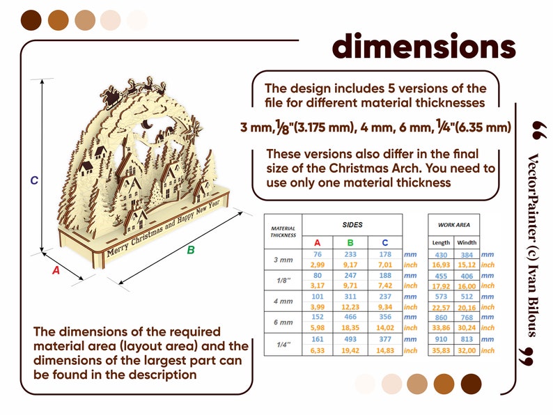 Arche de Noël Fichier de découpe laser avec instructions de montage au format vectoriel image 6