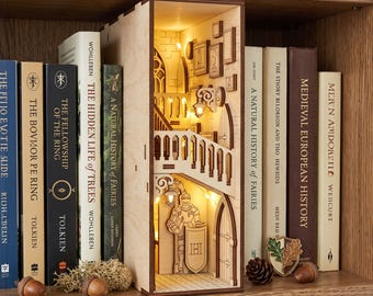 Castle Book Nook: Laser Cut File, Stairs Shelf Insert (Digital File)