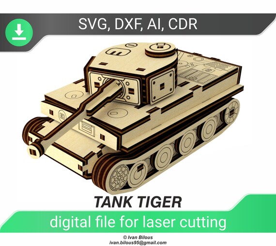 cnc file cnc cutting plan Vector cutting plan design for laser CNC and CNC milling tank 3D puzzle plywood cnc milling laser