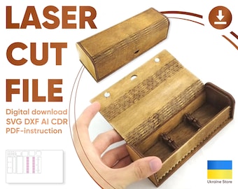 Leather Pen Case Pattern SVG PDF Minimalist Pen Holder Case With Sewing  Pattern, Pen Case Template Laser Cut Files, Cricut Glowfroage Files 