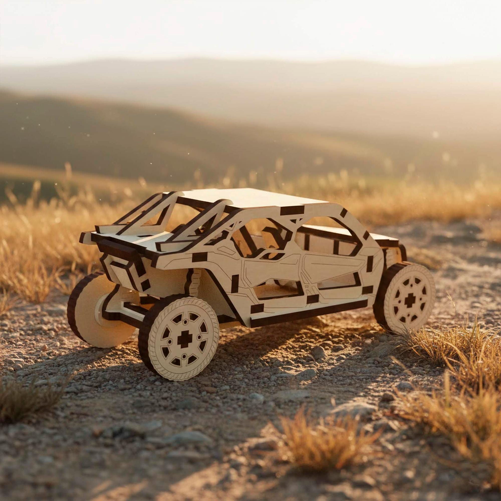 Buggy Car Model - Laser Cut File, SVG 3d Wooden Miniature Template - Etsy