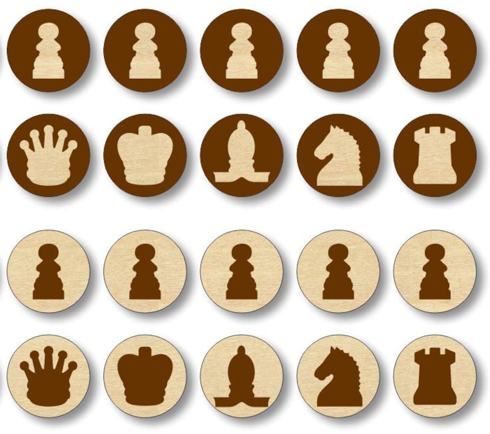 Laser cut wood chess set dxf files for laser laser cut Etsy