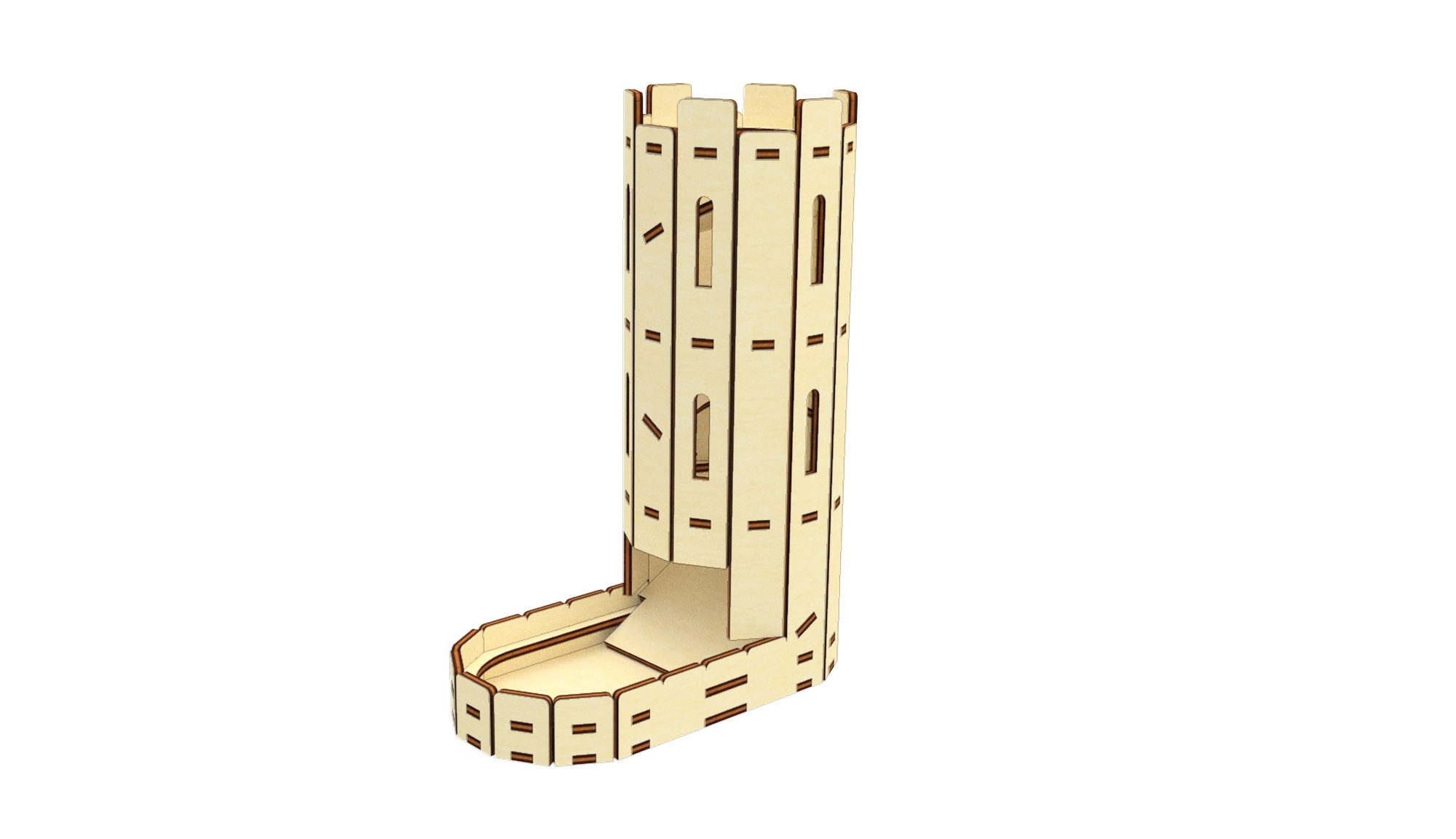Castle Dice Tower SVG Laser Cut File Digital Pattern Etsy