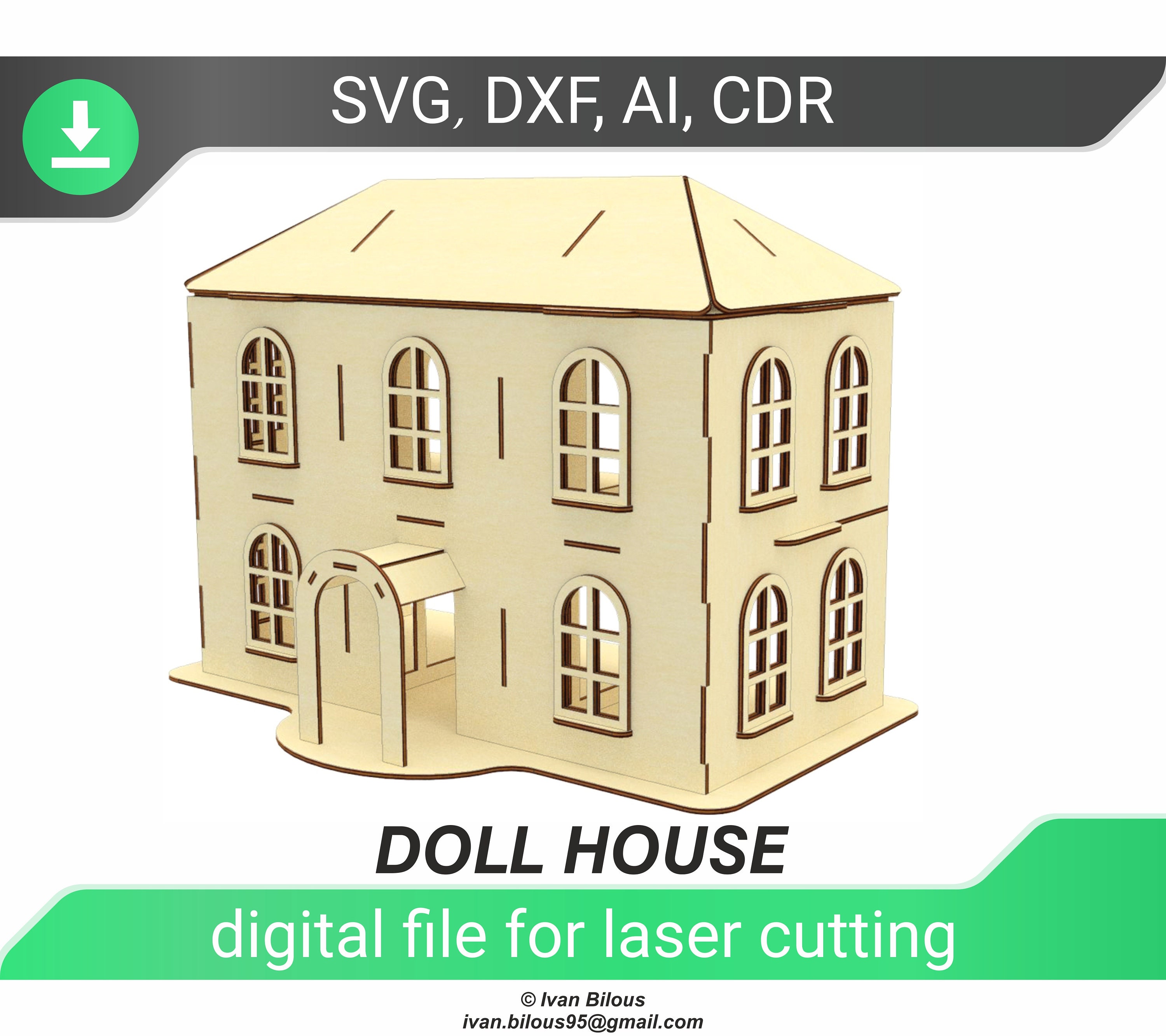 Craft Supplies & Tools Home & Hobby doll house LASER CUT FILES,cut