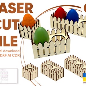 laser cut egg holder dxf files for laser dxf eggs holder laser plywood easter svg egg tray egg cup egg stand for laser cutting , easter cut