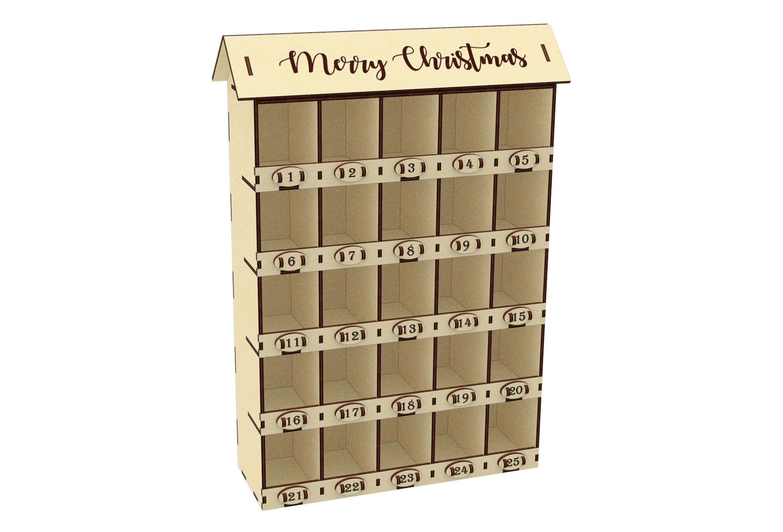 Advent calendar svg laser files christmas dxf files Etsy