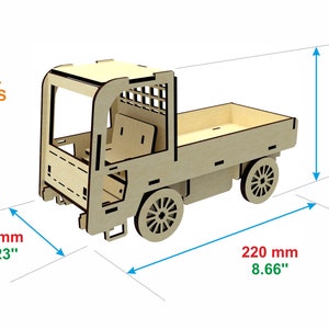 Airport Truck 3d Laser Cut Model, SVG vector file for Cutting Machines image 6