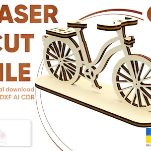 Fahrrad svg Glowforge-Dateien für Lasercut Bahn dxf Muster für cnc Plan Fahrrad-Schnittdatei