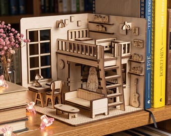 Dollhouse Room Book Nook Laser Cut File, Shelf Insert SVG