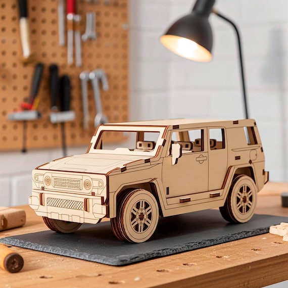Off Road Car Laser Cut File, SVG 4x4 Vehicle Truck Model (digital