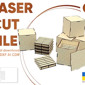 Pallet Cup Stand - Laser Cut File, SVG Digital Plan
