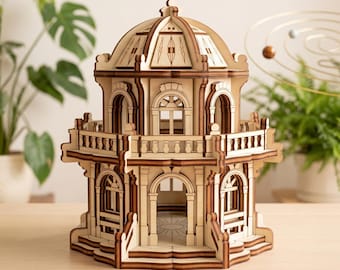 Fairy Garden House SVG, Lighted Celestial Lantern Laser Cut File