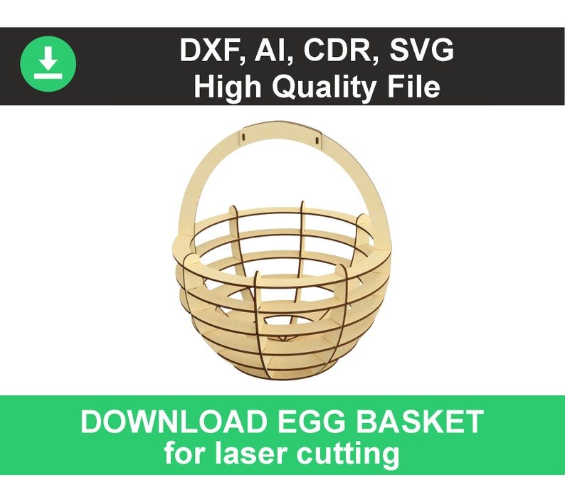 easter svg laser cut basket dxf files for laser cut files dxf egg ornaments plywood laser egg basket template egg template easter svg file