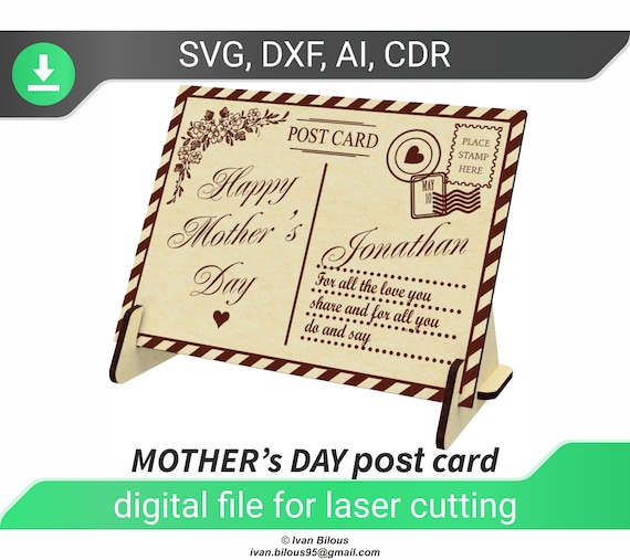 Download Mother Day Laser Cut File Svg Glowforge Mothers Day Ideas Etsy