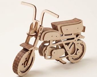 Scooter Laser Cut File, Motorcycle Vehicle Model SVG