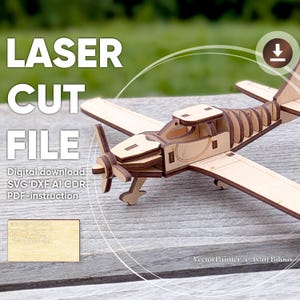 Airplane Model - Laser Cut File, Digital vector plan for Cutting Machines