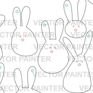 Laser Cut Files Easter Bunnies Dxf Files for Laser Bunny Easter Svg ...
