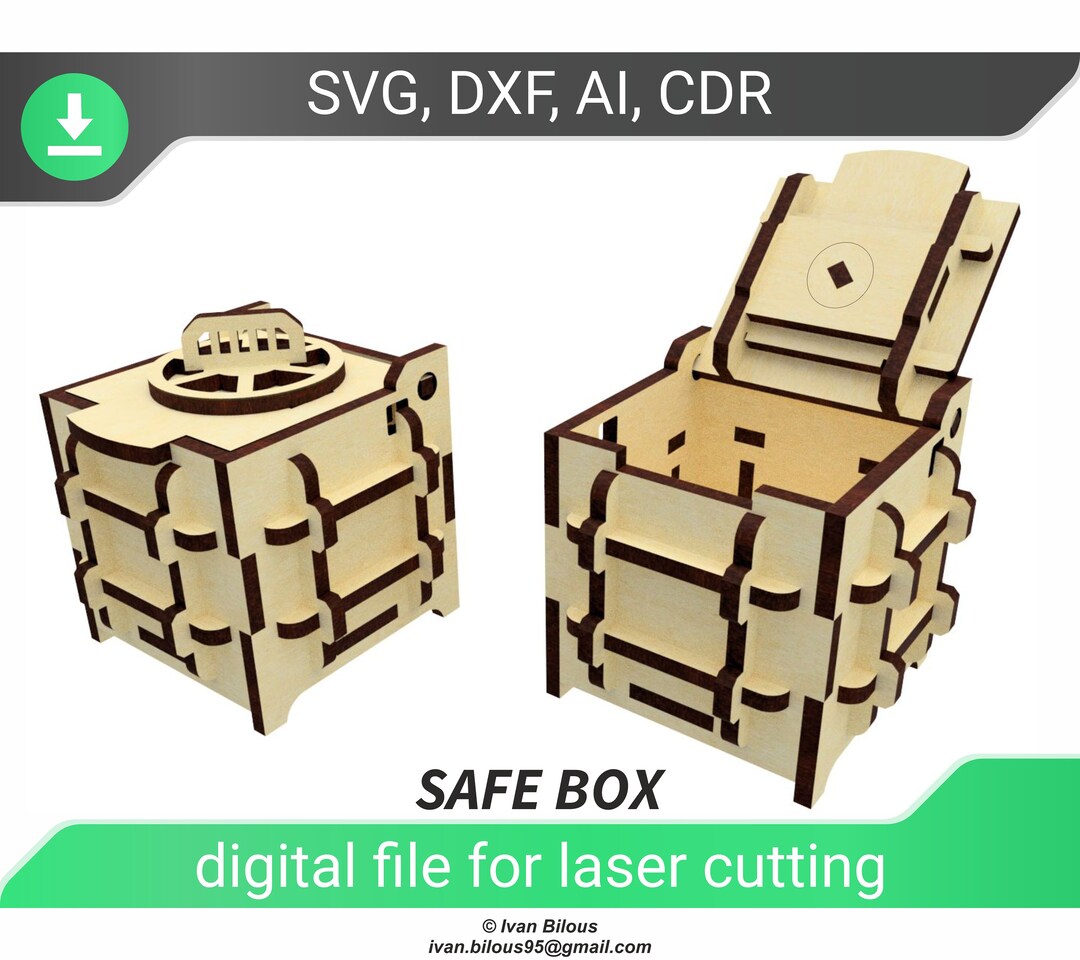 Laser Cut Box Svg File Box Dxf Files for Laser Etsy UK