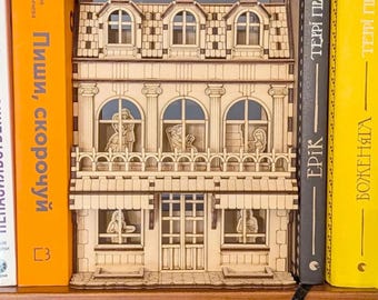 Victorian Townhouse Book Nook Laser Cut File, Shelf Insert SVG