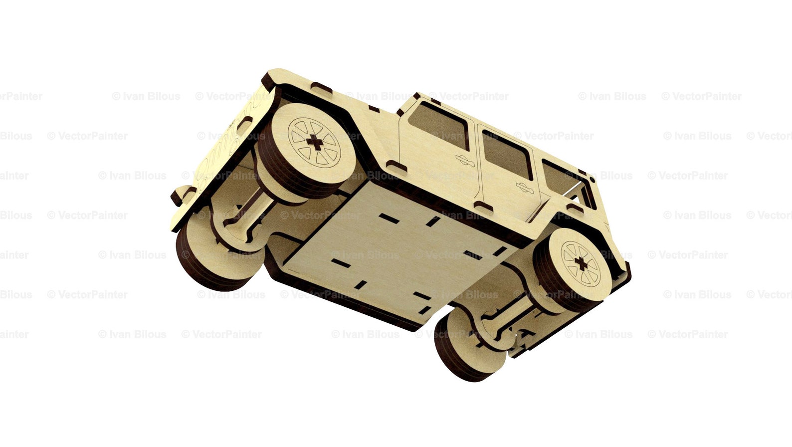 Laser Cut Jeep Dxf File for Laser File Car Dxf Plan Car Svg Etsy