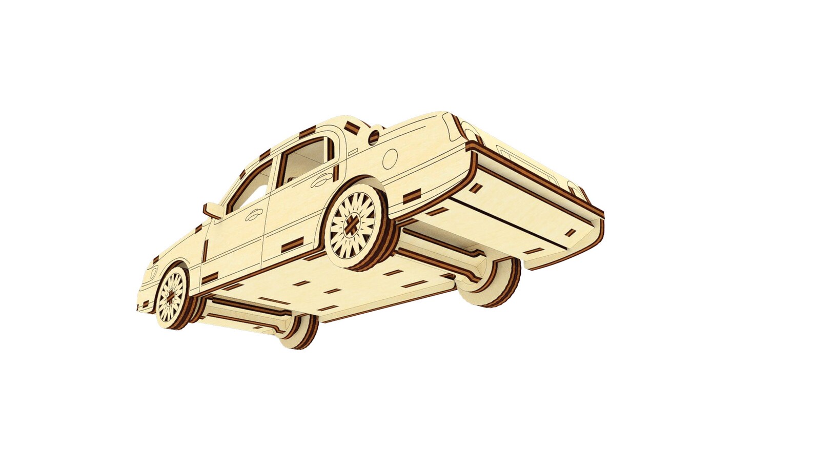 Car Dxf Files for Laser Cutting Svg Car 3d Puzzle Etsy