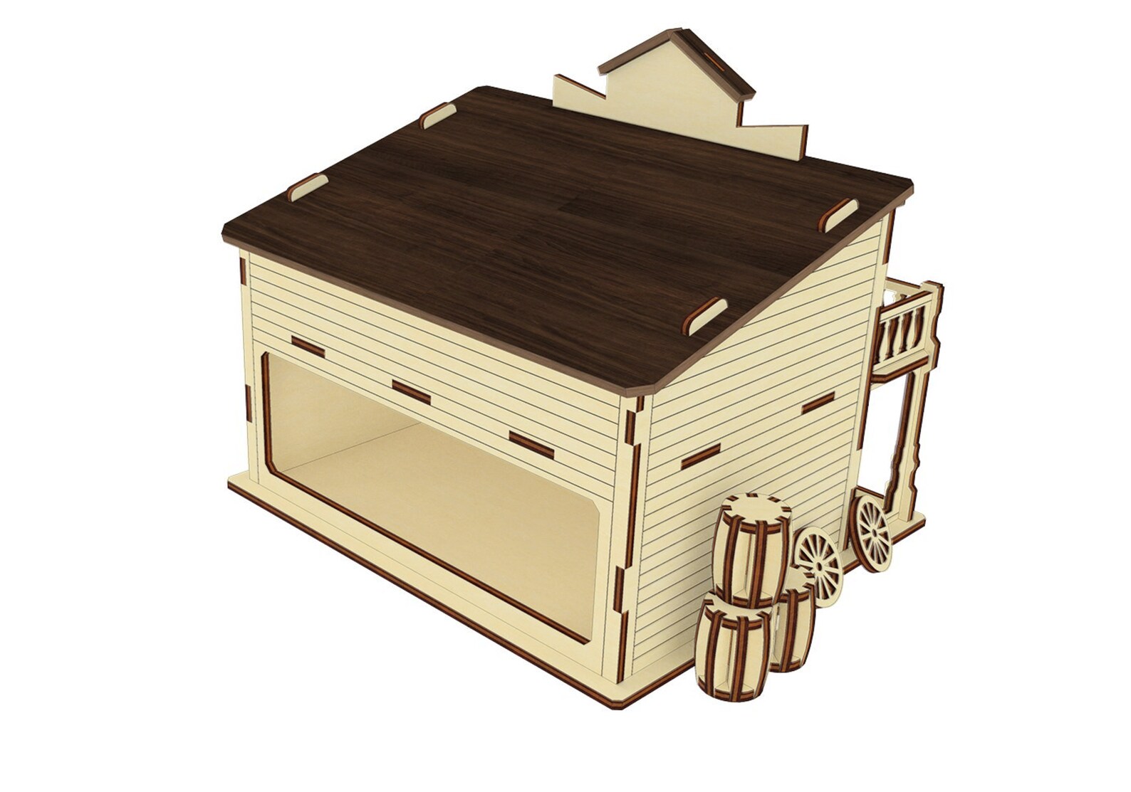 Dollhouse SVG File for Pattern for Laser Cutting Etsy