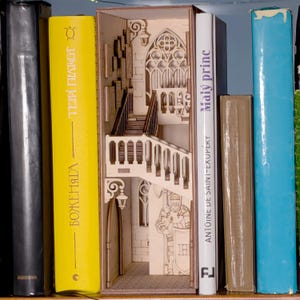 Castle Book Nook: Laser Cut File, Stairs Shelf Insert (Digital File)