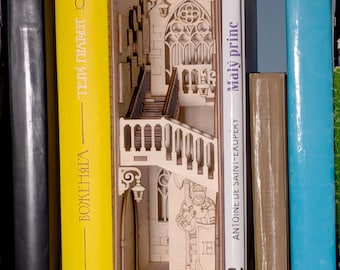 Castle Book Nook: Laser Cut File, Stairs Shelf Insert (Digital File)