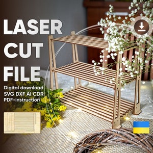 Présentoir de ferme - fichier découpé au laser SVG, plan vectoriel Glowforge