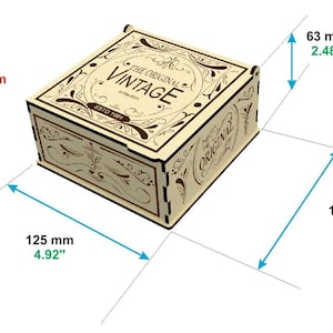 Laser Cut Vintage Box Pattern: SVG Plywood Plan (digital Download) - Etsy