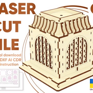 Voortrekker monument - laser cut file, South Africa monument miniature