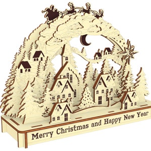 Christmas Arch Laser Cutting File with Assembly instruction in Vector formats image 5