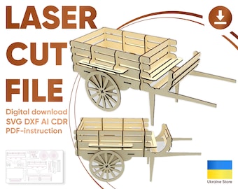 Sweet Cart SVG Laser Cut File: Candy Cart Plan (Digital Download)