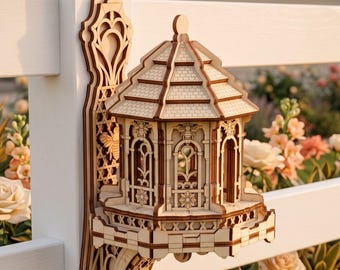 Garden Fairy House Laser Cut File, Beehive Lantern SVG