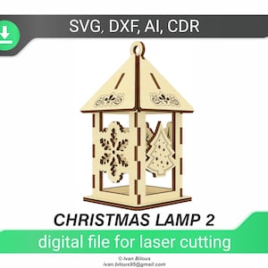Lasergesneden lantaarnbestanden, Glowforge SVG-kerstornament
