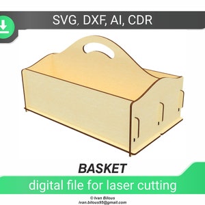 Korb Laser-Dateien Cnc-Plan Korb Glühen svg schnitt datei Korb Vorlage cnc-Dateien Box dxf dateien für Laser