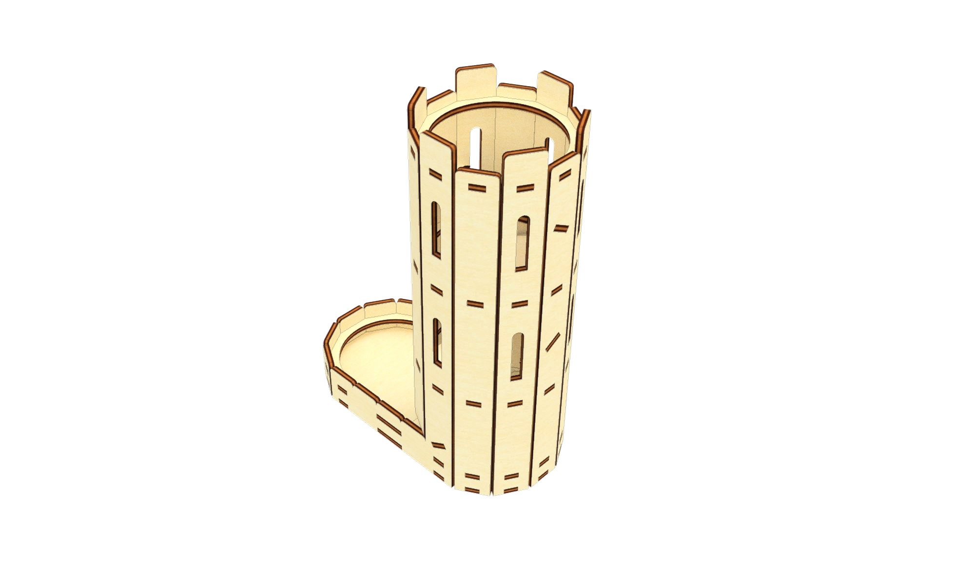 Castle Dice Tower SVG Laser Cut File Digital Pattern Etsy