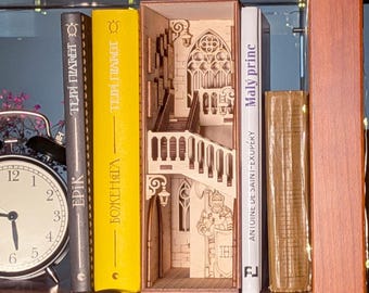 Castle Book Nook: Laser Cut File, Stairs Shelf Insert (Digital File)
