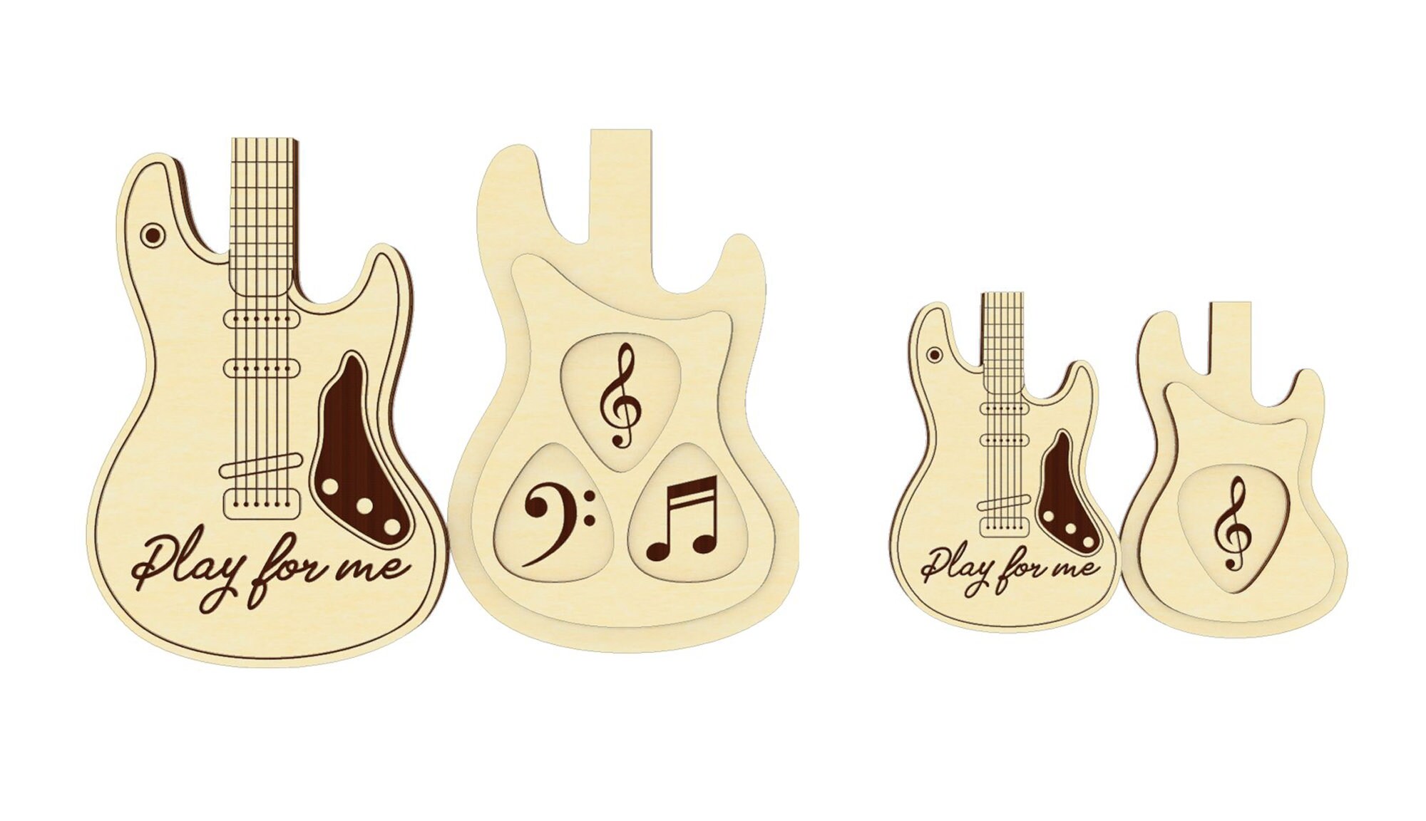 Guitar pick holder svg files for cnc plan plectrum Etsy
